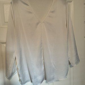 Mango Women's Basic Long Sleeved Top White Medium Tried Once